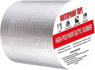 UNDERZONE Waterproof Suitable for Roof Leak, surface Crack, Window Sill Gap, Boat Sealing, Tank Leak Adhesive Tape butyl tape (4 inch x 5 meter) (Manual)