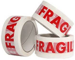 EzeePacks Bopp Manual Printed Tape ''FRAGILE HANDLE WITH CARE'' Tape 65M x 2" wide Safe Packing ! (3) (Manual)