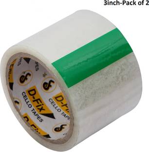 Dfix Transparent Clear Adhesive Packaging Tape Roll 65 M Handheld Long Packing Tape Multipurpose Home, Office Use Diy (Manual)
