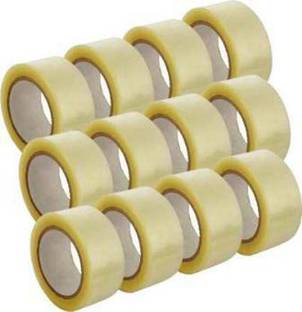 oddomart Single Sided White Transfarred 12 Piece Pack White Transparent Tape (Manual)