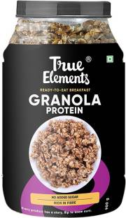 True Elements Protein Granola 900g - Certified Gluten Free Granola Loaded with Seeds & Nuts | Sugar Free Granola | 7g Protein per Serve Plastic Bottle