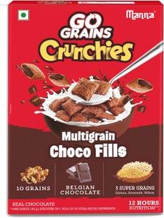 Manna Go Grains Crunchies Choco Fills Kids Breakfast Cereal Millets | Multigrain Refill