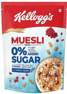 Kellogg's by NA Muesli 0% Added Sugar 20% Almonds & Raisins, Source of Protein & Fibre Cereal Pouch