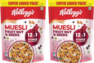 Kellogg's Muesli Fruit Nut 750 Gram Pack of 2 Pouch