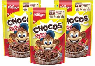 Kellogg's Chocos Crunchy Bites | Source of Calcium & Fibre, High Protein | Kids Breakfast Pouch