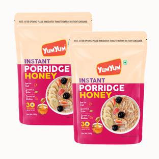 YUM YUM by YUM YUM High Fiber Instant Roasted Porridge with Honey – 360gm (180gms*2) Box