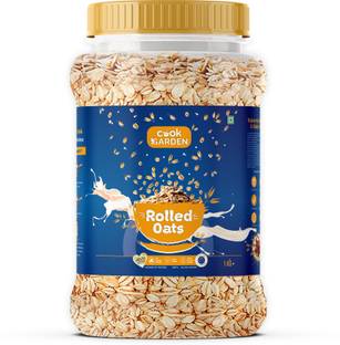 Cook Garden Rolled Oats, 100% Wholegrain Breakfast, High Protein and Fibre for Weight Loss, Jar