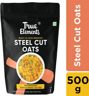 True Elements Steel Cut Oats, 100% Wholegrain, High Fibre breakfast for weight loss Pouch