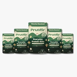 prustlr Matcha Hazelnut Oats, 24g Protein | Gluten-Free | Guilt-Free | Vegan Friendly | Pouch
