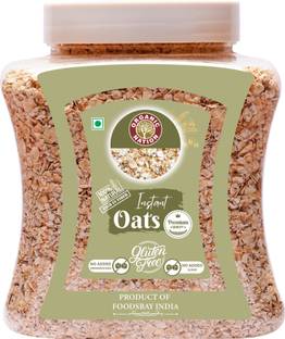 Organic Nation Instant Oats | 100% Whole Grain Oats | Gluten-Free | Healthy Breakfast Plastic Bottle