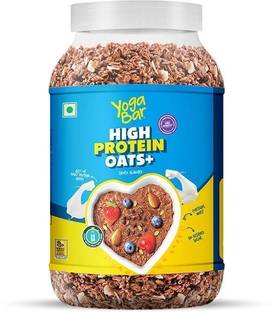 Yogabar High Protein Oats 1kg Jar Choco Almond|20g Protein with Probiotics&Omega-3 Jar