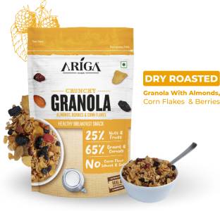 Ariga Foods by Ariga Foods Crunchy Granola Berries, Con Flakes & Almonds Pouch