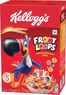 Kellogg's Froot Loops, Mixed Fruit Flavor, Crunchy Multigrain Breakfast Cereal for Kids Box