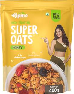 ALPINO High Protein Super Rolled Oats Honey 400g Pouch