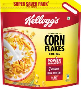 Kellogg's Corn Flakes Original, Power of Energy, Protein, Iron, Calcium & Vitamins Pouch