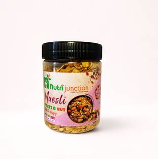NutriJunction Muesli Fruit & Nut | 12-in-1 Breakfast | High Fibre, No Cholesterol Jar