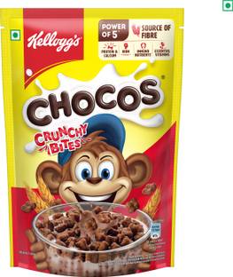 Kellogg's Chocos Crunchy Bites | Source of Calcium & Fibre, High Protein | Kids Breakfast Pouch