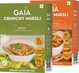 GAIA Fruit and Nut 400 gm + Diet Sugar Free 400 gm (Super Saver Pack) Box