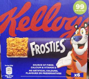 Kellogg's FROSTIES TOASTED MAIZE CEREAL AND MILK BAR 6 BARS (6 X 25G) Box