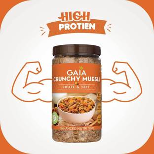 GAIA Crunchy Muesli Fruit and Nut 1 kg Jar Plastic Bottle