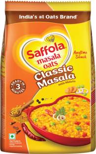 Saffola Masala Oats | Classic Masala |Anytime Snack |Ready in 3 mins | Millets Goodness Pouch