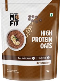 MUSCLEBLAZE High Protein Oats, Gluten Free, Dark Chocolate Pouch