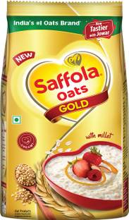 Saffola Oats Gold, Rolled Oats with Millet, Creamy Oats Pouch