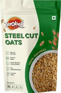 Zerobeli Steel Cut Oats | High in Fiber & Protien, Helps Reduce Cholesterol | Gluten Free Pouch