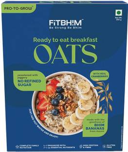Pro-To-Grow Fitbhim Ready-to-Eat Jaggery Oats with Bhim Banana - No Refined Sugar, Healthy Box