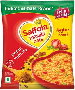 Saffola Masala Oats, Tasty Evening , Healthy Snack, Peppy Tomato Pouch
