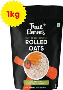 True Elements Rolled Oats, High Protein & Fibre, 100% Wholegrain, Oats for weight loss Pouch