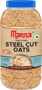 Manna Steel Cut Oats 1.5kg | Ready to Cook Breakfast Oats for Weight Loss | Wholegrain Jar
