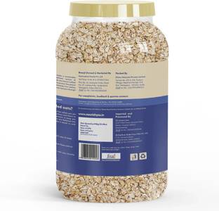 Nourish You by Nourish you Jumbo Rolled Oats Wholegrain Breakfast High Protein Oats for ( Weight Loss ) Jar