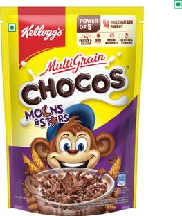 Kellogg's Multigrain Chocos Moons & Stars | High Calcium, Protein, Fibre | Kids Breakfast Pouch