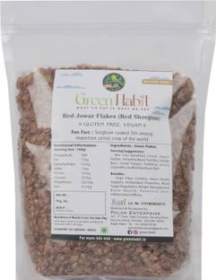 greenhabit by Greenhabit Millet Flakes-Gluten-Free Sorghum Cereal-High Fiber(Red Jowar Flakes,1 kg) Pouch