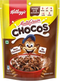 Kellogg's Multigrain Chocos| Multigrain Energy, More Chocolatey | Kids Breakfast cereal Pouch