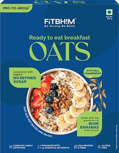 Pro-To-Grow Fitbhim Ready-to-Eat Jaggery Oats with Bhim Banana - No Refined Sugar, Healthy Box