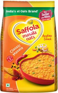 Saffola Masala Oats, Tasty Evening , Healthy Snack, Classic Masala Pouch