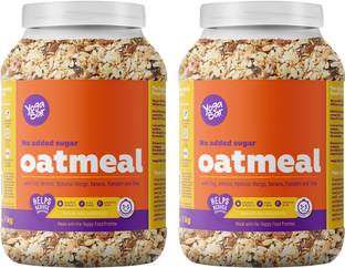Yogabar Whole Oatmeal 1kg Pack of 2 Plastic Bottle