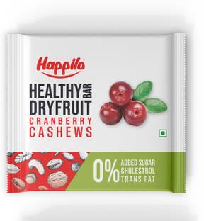 Happilo Cranberry Cashews Healthy Mini Dry Fruit Bar Pouch