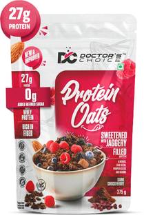 DOCTOR'S CHOICE Oats, 27g Pure Protein, Jaggery Sweetened, No Additives & No Sugar. Pouch