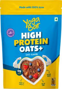 Yogabar High Protein Oats 850g | 20g Protein | Choco Almond Oatmeal |Breakfast cereal | Pouch