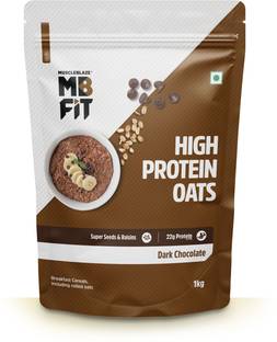 MUSCLEBLAZE High Protein Oats, Gluten Free, Dark Chocolate Pouch