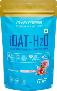 MYFITNESS by Paradise iOat H2O | Strawberry Creme | 20 Servings | Ready To Mix Oats Powder | Oats Pouch