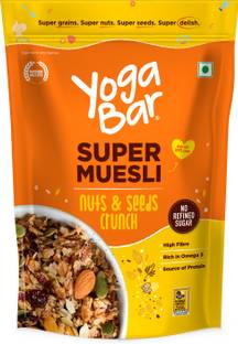 Yogabar by Yogabar Muesli Nuts&Seeds 700g|Breakfast Cereal with High Protein|High Fibre|Saver pack Pouch