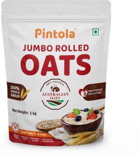 Pintola 100% JUMBO Rolled Oats - Wholegrain,Gluten-Free,High Fiber,Nutritious Breakfast Pouch
