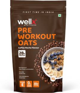 Wellx Brothers Pre Workout Oats Cafe Mocha 1 kg Pouch