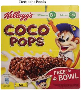 Decadent Foods Kellogg Coco Pops Snack Bars Cereal Box