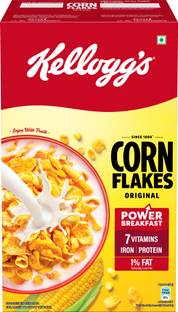 Kellogg's Corn Flakes Original, Power of Energy, Protein, Iron, Calcium & Vitamins, Cereal Box