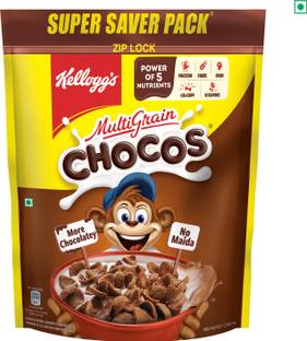 Kellogg's Multigrain Chocos More Chocolatey, No-Maida|Power of 5 Nutrients Pouch